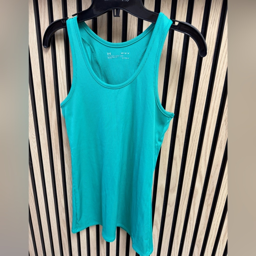 Under Armour Women's Green Ribbed Athletic Tank